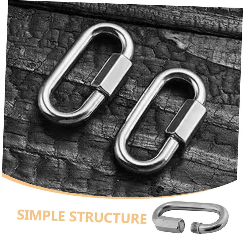 5Pcs Heavy Duty Stainless Steel Chain Connectors Threaded Design for Enhanced Safety - Image 3